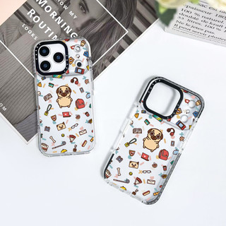 Ốp lưng gói phiêu lưu Puglie Pug hoạt hình dễ thương Tương thích cho IPhone 12 13 14 151617ProMax 12 13Mini Cover X XR XS Max Silicone Mềm Clear SE 2022 6 7 8 Plus 17AIR Vỏ Chống Sốc