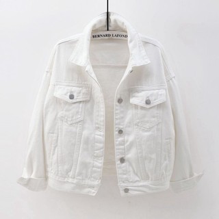 Áo Khoác Denim Nữ Lỏng Lẻo Mùa Xuân, Mùa Thu Phong Cách Hàn Quốc Nhiều Màu Sắc Đa Năng Ngắn M