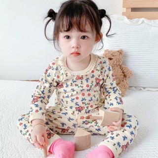 Bộ quần dài bé gái nhung Đức phong cách Hàn Quốc đồ mặc nhà nhỏ, bộ đồ ngủ