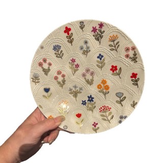 Bộ đồ ăn gốm gồm đĩa tinh tế cho bữa sáng, tráng miệng, phong cách nghệ thuật phương Tây