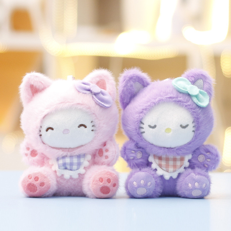 Hello Kitty Tote Bag Mặt dây chuyền Plush Búp bê Dễ thương Quà tặng&Trang trí Keyclasp HIhx