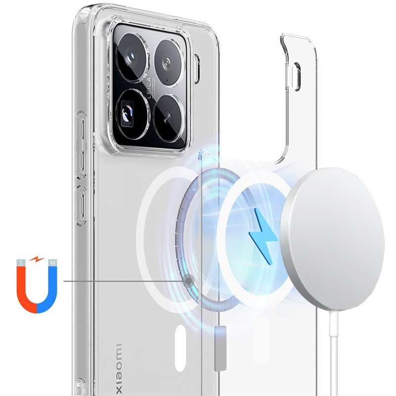 Ốp điện thoại từ tính trong suốt BKWHALE cho Xiaomi 17T 17 15T 15 14T Poco F6 F7 F8 F9 Ultra X6 X7 X8 Pro Max Redmi K100 K90 Pro Max Vỏ mềm trong suốt Vỏ điện thoại chống sốc Acry… – ảnh mô tả chi tiết 5