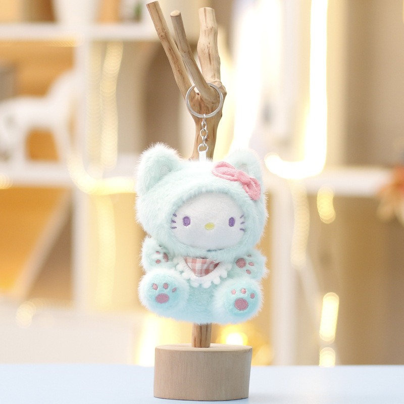 Hello Kitty Tote Bag Mặt dây chuyền Plush Búp bê Dễ thương Quà tặng&Trang trí Keyclasp HIhx