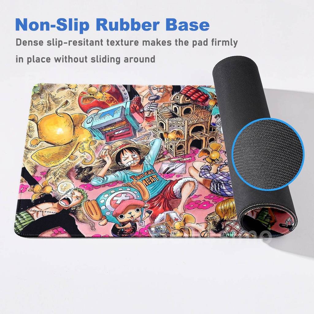 Anime Chuột Miếng Lót Laptop Bàn Phím Thảm HD Chơi Game Mousepad PC Một Mảnh Luffy Để Bàn Thảm Mát Chơi Thảm Mở Rộng Game Thủ Tủ Tablemat