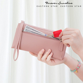 MONICOO Thời Trang Nữ Dài Siêu Mỏng Dây Kéo WALLET Túi Cầm Tay Đựng Thẻ PU Nữ Ví Đựng Tiền Xu Nhật Bản Hàn Quốc TƯỜNG