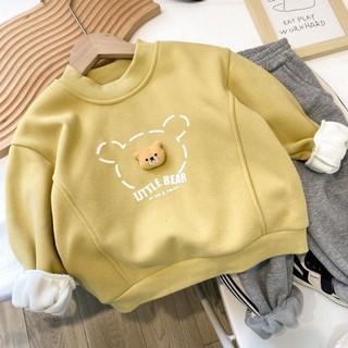 Áo nỉ chui đầu ấm áp lớp nền cho bé trai dành cho trẻ nhỏ và vừa