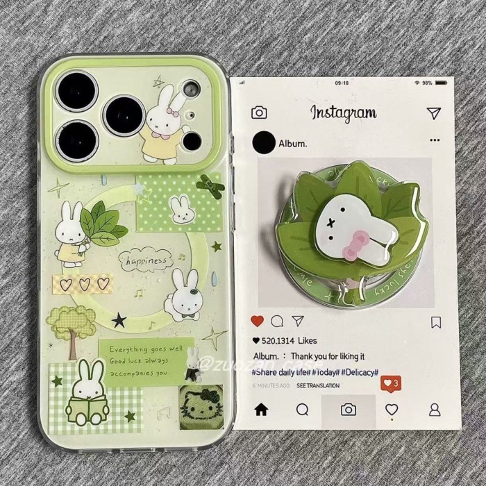 Giá đỡ từ tính lá bưởi đáy xanh Apple 17 Vỏ điện thoại 15pro / 13iPhone16 | BigBuy360 - bigbuy360.vn
