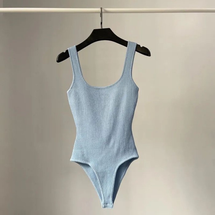 Phụ Nữ Châu Âu Và Châu Mỹ Thời Trang Ôm Dáng Một Mảnh Áo Vest Nữ Mùa Hè Phong Cách Mới Slim Fit