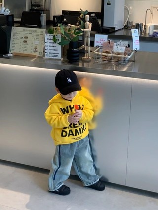 Áo hoodie, áo len dày nhung dáng rộng, bé trai đẹp trai, áo sơ mi Hàn Quốc đa năng và ấm áp