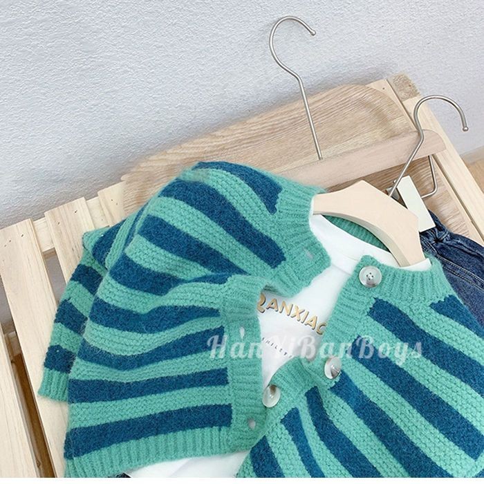 Áo Len Cardigan Bé Trai Mùa Xuân Phong Cách Hàn Quốc Quần Áo Trẻ Em Phong Cách Hàn Quốc Thời