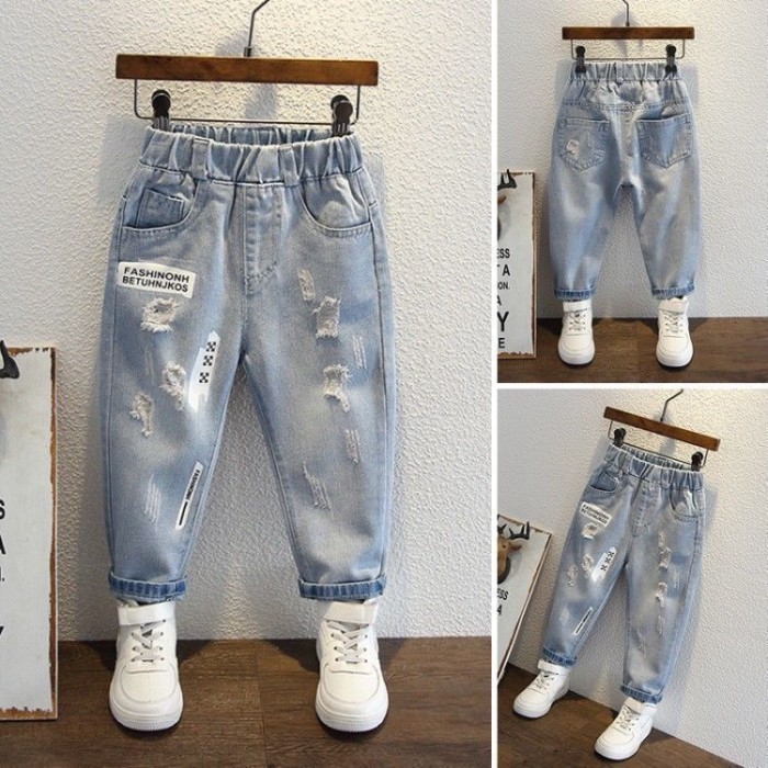 Quần bé trai, quần jean, denim mềm mại, phong cách xuân thu, quần baby Daddy cho bé, phong cá