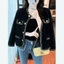 Áo khoác len giả nhung hai mặt Xiaoxiang Hàn Quốc áo len cardigan dáng rộng xuân thu khí chất xã hộ