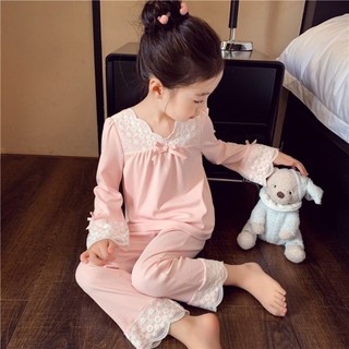 Bé Gái Homewear Phù Hợp Với Mùa Xuân Mới Thời Trang Trẻ Em Bé Gái Dài Tay Bộ Đồ Ngủ Thường Ngày