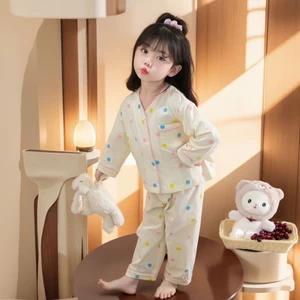 Bộ Đồ Ngủ Bé Gái Xuân Thu Mới Hoạt Hình Trẻ Em Tay Dài Bé Gái Công Chúa Dễ Thương Nhà Quần Áo Ca