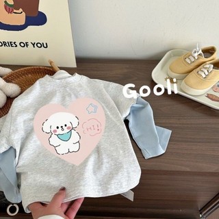 Áo đáy quần cho bé trai và bé gái, áo dài tay giả cổ tròn cotton nguyên chất