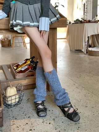 Have u desgin Luokou có nhãn Tất len Nữ Len Dày Ấm Áp Sang Trọng Tất Chân Bao Phong Cách Cơ Bản Đi Lại Hàng Ngày