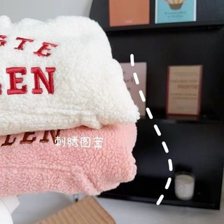 Bé trai và bé gái len cừu áo đáy áo sơ mi trẻ em hoodie thời trang nhung dày hàng đầu