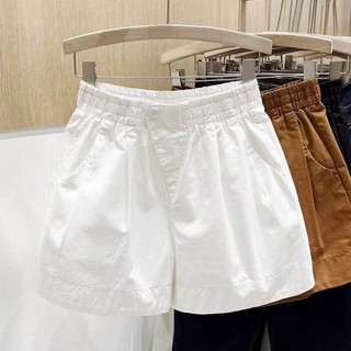 Quần short nữ phong cách mới mặc ngoài mùa hè, quần ống rộng dáng rộng, quần ống rộng cạp cao