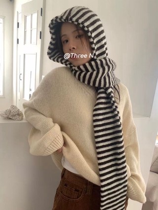 Mũ sọc khăn đáng yêu, ấm áp - Phù hợp cho ngày thường