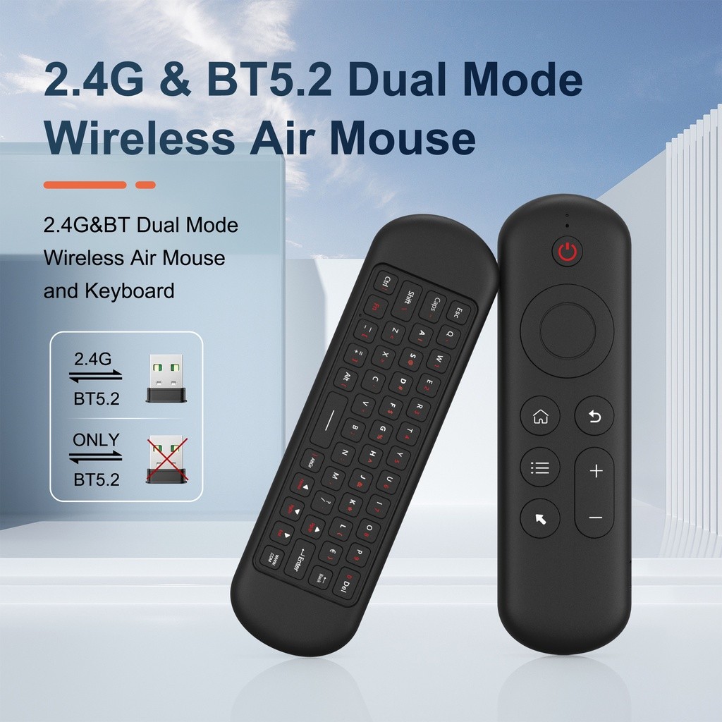 Bàn Phím Mini 2IN1 Chuột Không Dây 2.4G Bluetooth 5.0 Có Đèn Nền Điều Khiển Từ Xa Bằng Giọng Nói Cho Máy Tính Laptop Android TV Box Smart TV