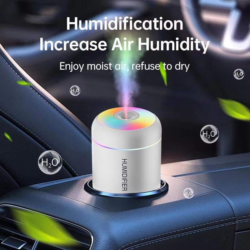 Máy tạo độ ẩm không khí Mini 180ML với đèn đầy màu sắc Máy khuếch tán hương thơm Tinh dầu Thiết bị không khí tươi cho phòng ngủ ô tô gia đình
