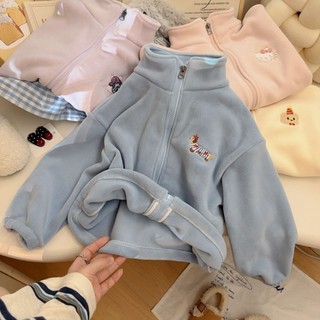 Áo khoác nhung dày dặn ấm áp của Úc dày dặn thời trang cho bé gái Áo cardigan