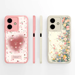 Ốp điện thoại silicon lỏng hoa đáng yêu cho Honor Play 10/10A/10T, bảo vệ camera, chống sốc