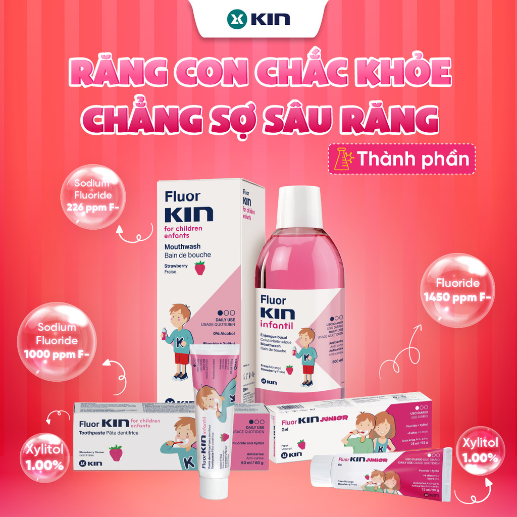 Kem Đánh Răng Kin Trẻ Em Fluor Kin Infantil Ngừa Sâu Răng, Sạch Mảng ...