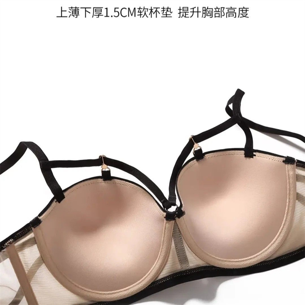 Bộ Đồ Lót Cho Nữ Kiểu Dáng Châu Âu, Thiết Kế Thấp Eo Trong Suốt và Quai Dài