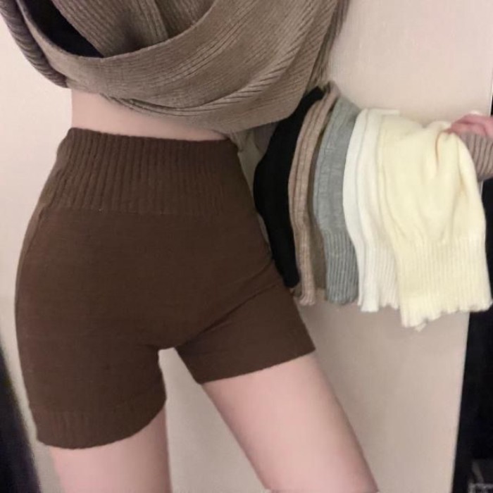 Học sinh mùa đông phong cách Hàn Quốc quần an toàn chống tiếp xúc quần short ấm áp dệt kim quần cạp