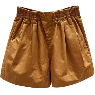 Quần short nữ phong cách mới mặc ngoài mùa hè, quần ống rộng dáng rộng, quần ống rộng cạp cao