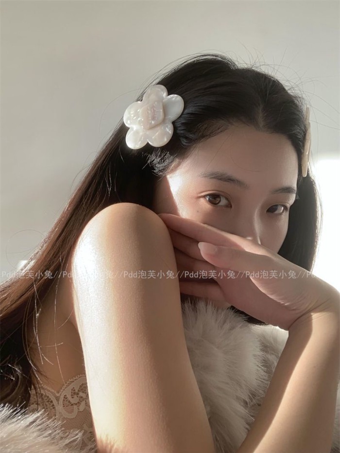 Kẹp tóc acetate phong cách Hàn Quốc hoa ngọt ngào, phù hợp cho bangs và mũ đội đầu