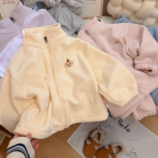 Áo khoác nhung dày dặn ấm áp của Úc dày dặn thời trang cho bé gái Áo cardigan