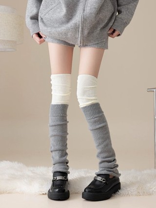 Tất Ôm Nữ Thiết Kế Micro-Flared, Ấm Áp Cho Thu Đông, Bao Đùi Thời Trang