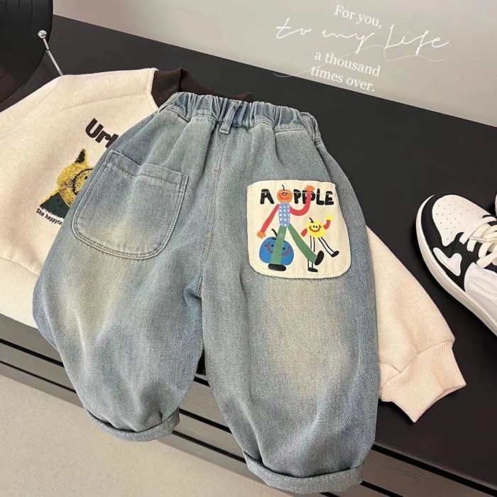 Quần bé trai, quần jean, denim mềm mại, phong cách xuân thu, quần baby Daddy cho bé, phong cá
