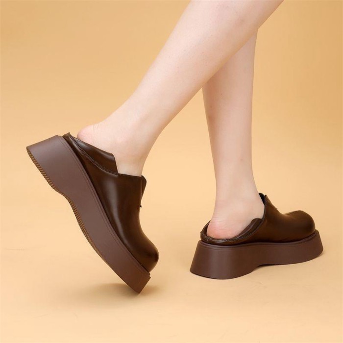 Giày loafer nữ đế dày đế dày đi làm giày lười da nhỏ