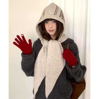 Mũ nữ mùa đôngjacquard bảo vệ tai