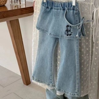 Quần bé gái, quần jean, quần dài, áo khoác ngoài, trang phục dạo phố bé gái