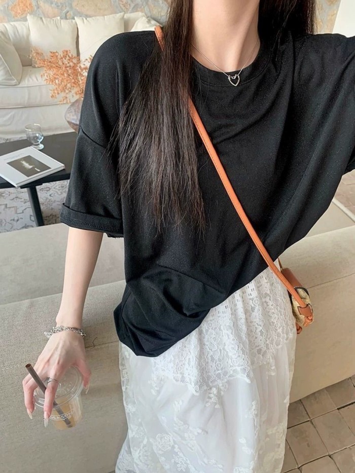 Váy lưới ren lưng cao dáng ôm mùa thu Váy dài