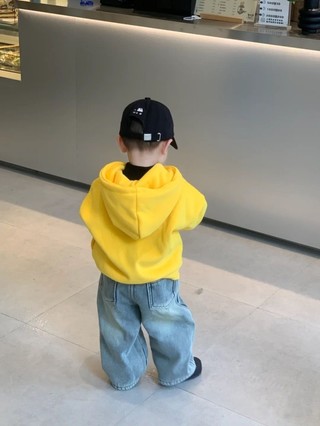 Áo hoodie, áo len dày nhung dáng rộng, bé trai đẹp trai, áo sơ mi Hàn Quốc đa năng và ấm áp