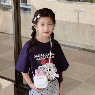 Túi đựng phụ kiện nơ kẻ sọc tinh tế và ngọt ngào công chúa Túi đựng son môi đeo chéo cho bé