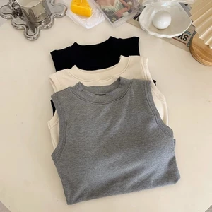 Jijia Nhung Dày Cổ Tròn Áo Vest Nữ Dây Đai Treo Miếng Lót Ngực Dài Chống Lạnh Và Làm Nóng Đáy Top