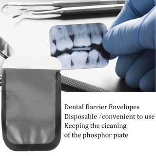 100 Cái / hộp Phong Bì Rào Chắn Nha Khoa Túi Nha Khoa Dùng Một Lần Cho Phim X-ray 0#1#2# Túi phim X-ray Vật liệu tiêu hao nha khoa