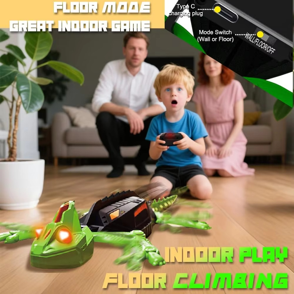 Đồ chơi thằn lằn treo tường có điều khiển từ xa USB ngộ nghĩnh Đồ chơi thằn lằn có thể sạc lại Động vật Đồ chơi leo tường Trang trí máy tính để bàn Quà tặng Giáng sinh cho trẻ em