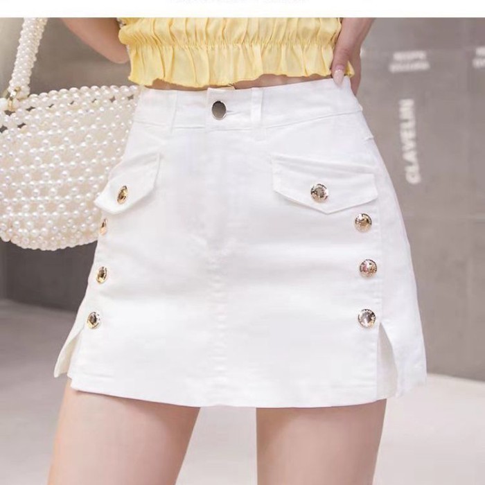 quần short denim và quần culottes thời trang xuân hè mới dành cho nữ quần culottes cỡ lớn mỏng n