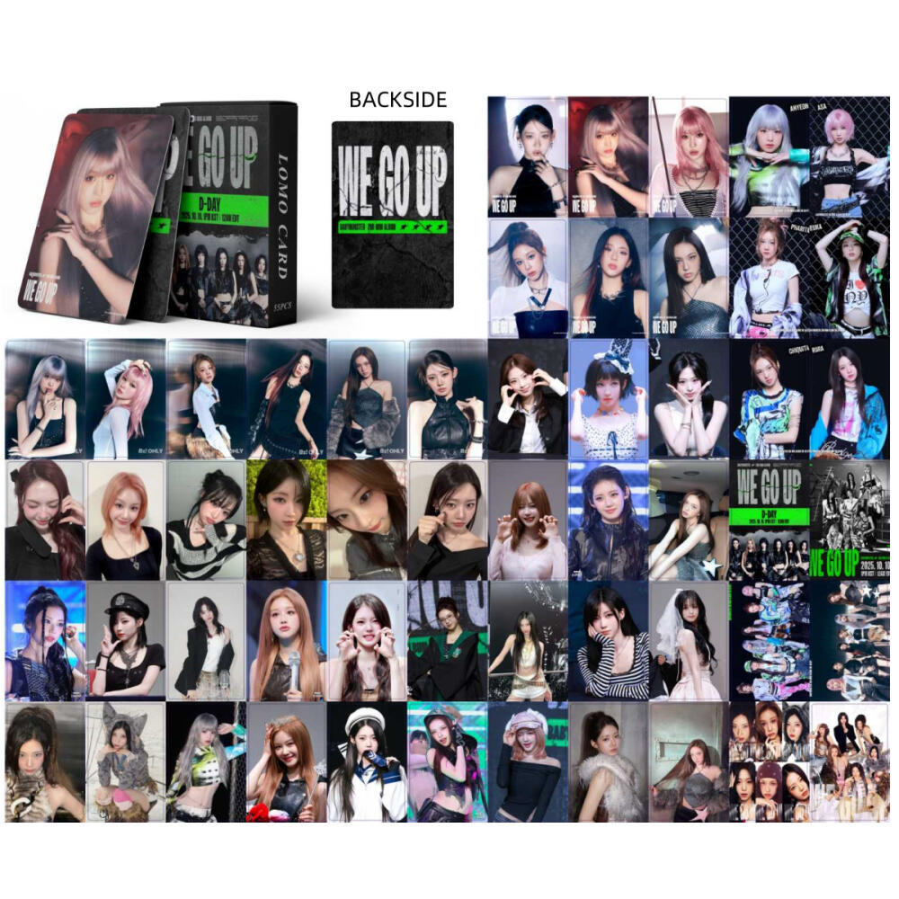 LINXX 55 CÁI BABYMONSTER WE GO UP Album Lomo Cards Kpop Girl Group Fan Collection Laser Holographic Photocards với lấp lánh lấp lánh Quà tặng sinh nhật ngày lễ cho người hâm mộ Kpop