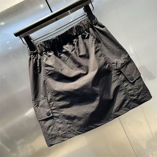 Váy trắng mới dành cho nữ, dáng suông, giản dị, đa năng, chống hở, lưng thun, đồ đi làm, váy