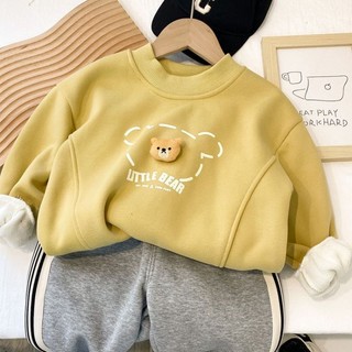 Áo nỉ chui đầu ấm áp lớp nền cho bé trai dành cho trẻ nhỏ và vừa