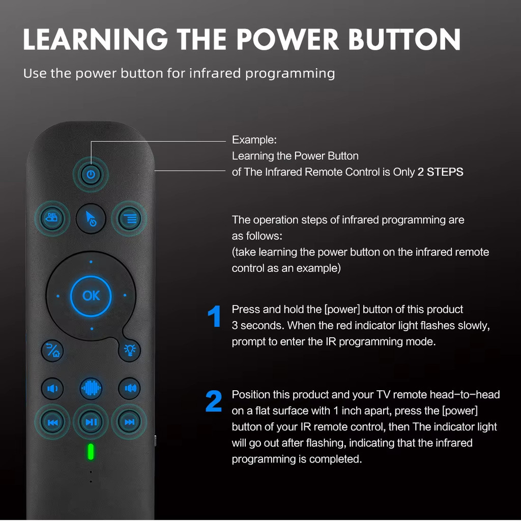 Bàn Phím Mini 2IN1 Chuột Không Dây 2.4G Bluetooth 5.0 Có Đèn Nền Điều Khiển Từ Xa Bằng Giọng Nói Cho Máy Tính Laptop Android TV Box Smart TV