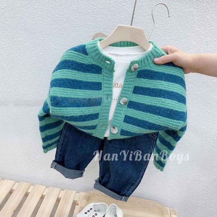 Áo Len Cardigan Bé Trai Mùa Xuân Phong Cách Hàn Quốc Quần Áo Trẻ Em Phong Cách Hàn Quốc Thời